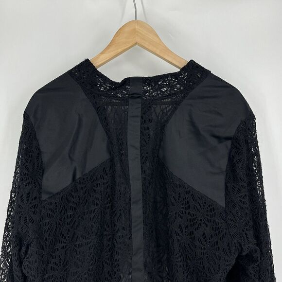 Isabel Toledo Lane Bryant Jacket Size 22 Womens Black Lace Bolero Blazer Sheer - Picture 6 of 8